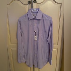 Pale lavender Peter Millard dress shirt , new with tags . 15.5